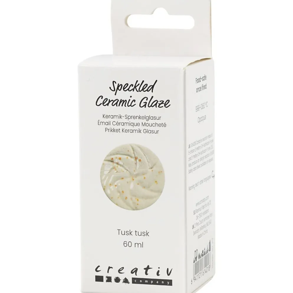 Prickig Keramikglasyr, 999-1060 °C, täckande, tusk tusk, 60 ml/ 1 burk