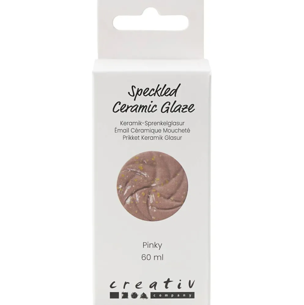 Prickig Keramikglasyr, 999-1060 °C, täckande, pinky, 60 ml/ 1 burk