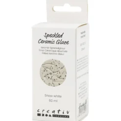 Prickig Keramikglasyr, 999-1060 °C, täckande, snow white, 60 ml/ 1 burk