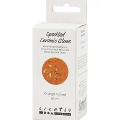Prickig Keramikglasyr, 999-1060 °C, täckande, orange sunset, 60 ml/ 1 burk