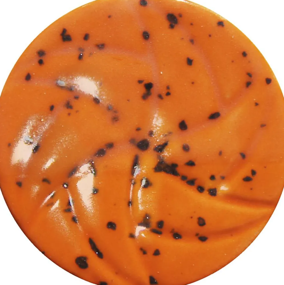 Prickig Keramikglasyr, 999-1060 °C, täckande, orange sunset, 60 ml/ 1 burk