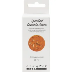 Prickig Keramikglasyr, 999-1060 °C, täckande, orange sunset, 60 ml/ 1 burk