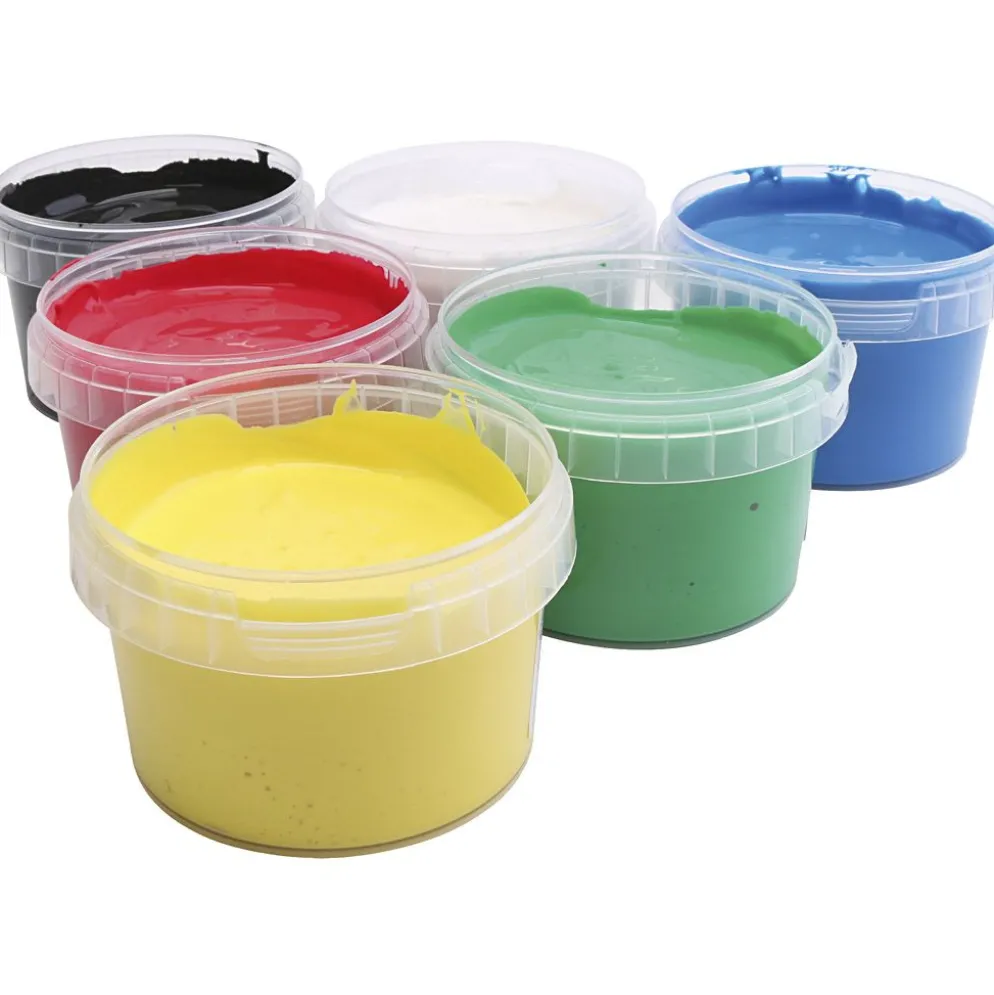 PRIMO Fingerfärg, mixade färger, 6x250 ml/ 1 förp.