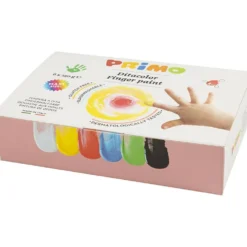 PRIMO Fingerfärg, mixade färger, 6x250 ml/ 1 förp.