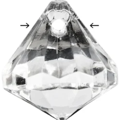 Prismor, stl. 17x16 mm, Hålstl. 1,2 mm, blank transparent, 43 st./ 1 förp.