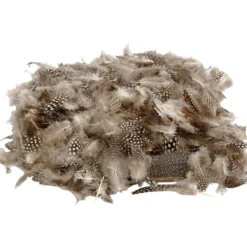 Pärlhönsfjädrar, ca. 1000 st., natur, 50 g/ 1 förp.