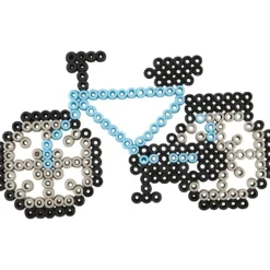 Pärlplattor, bil, flygplan, båt, traktor, buss och cykel, stl. 9x9,5+11x16 cm, medium, 6 st./ 1 förp.