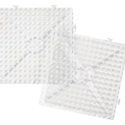 Pärlplattor, stor ihopsättningsbar kvadrat, stl. 15x15 cm, JUMBO, klar, 1 st.