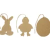 Påskdekorationer, hare, kyckling, ägg, H: 10 cm, 6 st./ 1 förp.