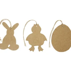 Påskdekorationer, hare, kyckling, ägg, H: 10 cm, 6 st./ 1 förp.