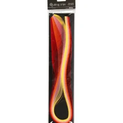 Quilling strimlor, L: 78 cm, B: 5 mm, 120 g, orange, rosa, röd, gul, 100 st./ 1 förp.
