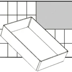 Raaco lådinsats, nr. A6-1, H: 47 mm, stl. 157x109 mm, 1 st.