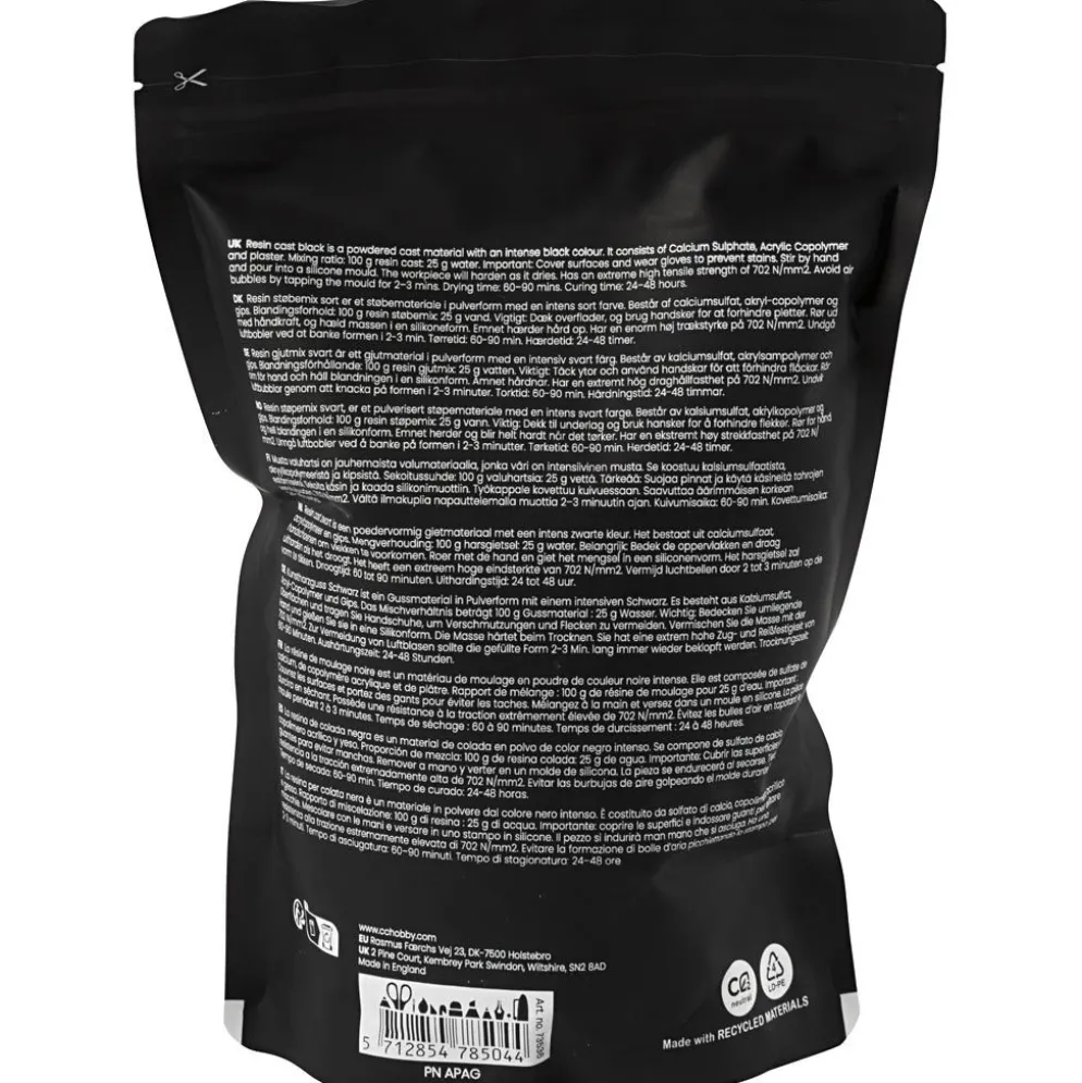 Resin Gjutmassa Svart, svart, 800 g/ 1 förp.