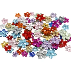 Rhinestones, Dia. 6+10+12 mm, mixade färger, 252 st./ 1 förp.