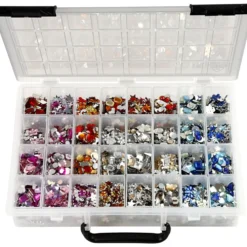 Rhinestones, Dia. 6-16 mm, mixade färger, 32x360 st./ 1 förp.