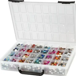 Rhinestones, Dia. 6-16 mm, mixade färger, 32x360 st./ 1 förp.