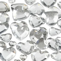 Rhinestones, stl. 6+10+14 mm, silver, 252 st./ 1 förp.