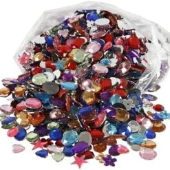 Rhinestones, stl. 5-15 mm, 1600 st./ 1 förp.