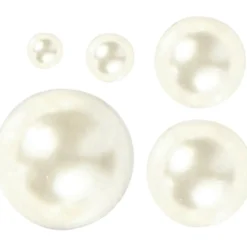 Rhinestones, stl. 2-8 mm, vit, 140 st./ 1 förp.