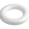 Ring med platt baksida, stl. 20 cm, tjocklek 25 mm, vit, 1 st.