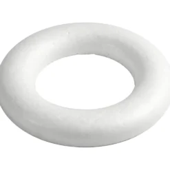 Ring med platt baksida, stl. 20 cm, tjocklek 25 mm, vit, 1 st.