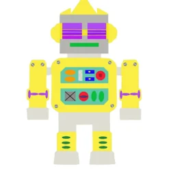 Robot, H: 22,5-24 cm, B: 15-16 cm, 230 g, vit, 16 st./ 1 förp.