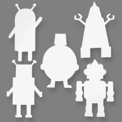 Robot, H: 22,5-24 cm, B: 15-16 cm, 230 g, vit, 16 st./ 1 förp.