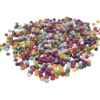 Rocaillepärlor, stl. 3 mm, Hålstl. 0,6 mm, pärlemorsfärger, 1000 g/ 1 påse