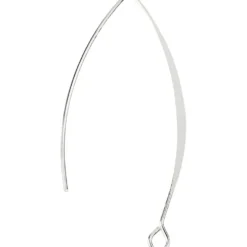 Öronkrokar, H: 42 mm, Hålstl. 2 mm, försilvrad, 4 st./ 1 förp.
