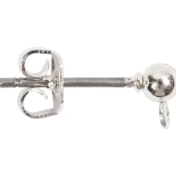 Öronstift, L: 13 mm, försilvrad, 100 st./ 1 förp.