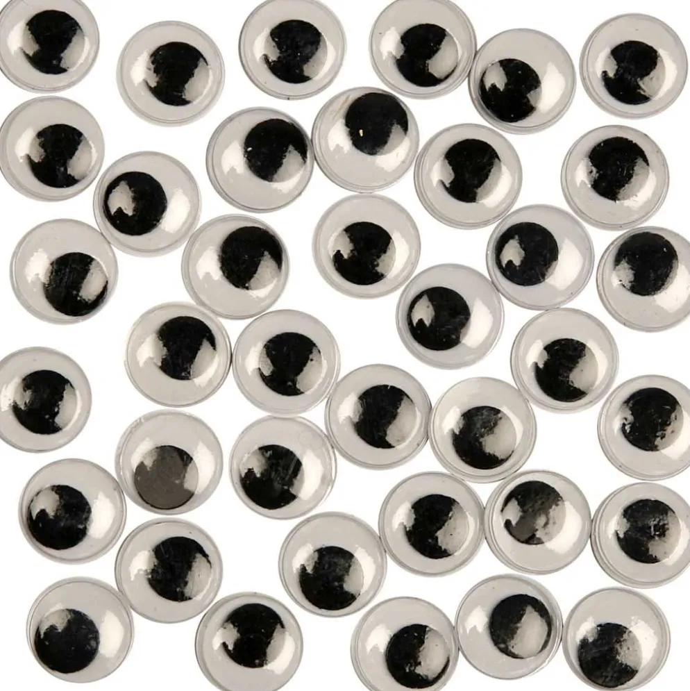 Rörliga Ögon, ej självhäftande, Dia. 12 mm, 1000 st./ 1 förp.