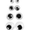Rörliga Ögon, stl. 6+8+10 mm, 200 st./ 1 förp.