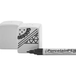 Salt- och pepparset, H: 6 cm, stl. 5x5 cm, blank, vit, 6 set/ 1 förp.