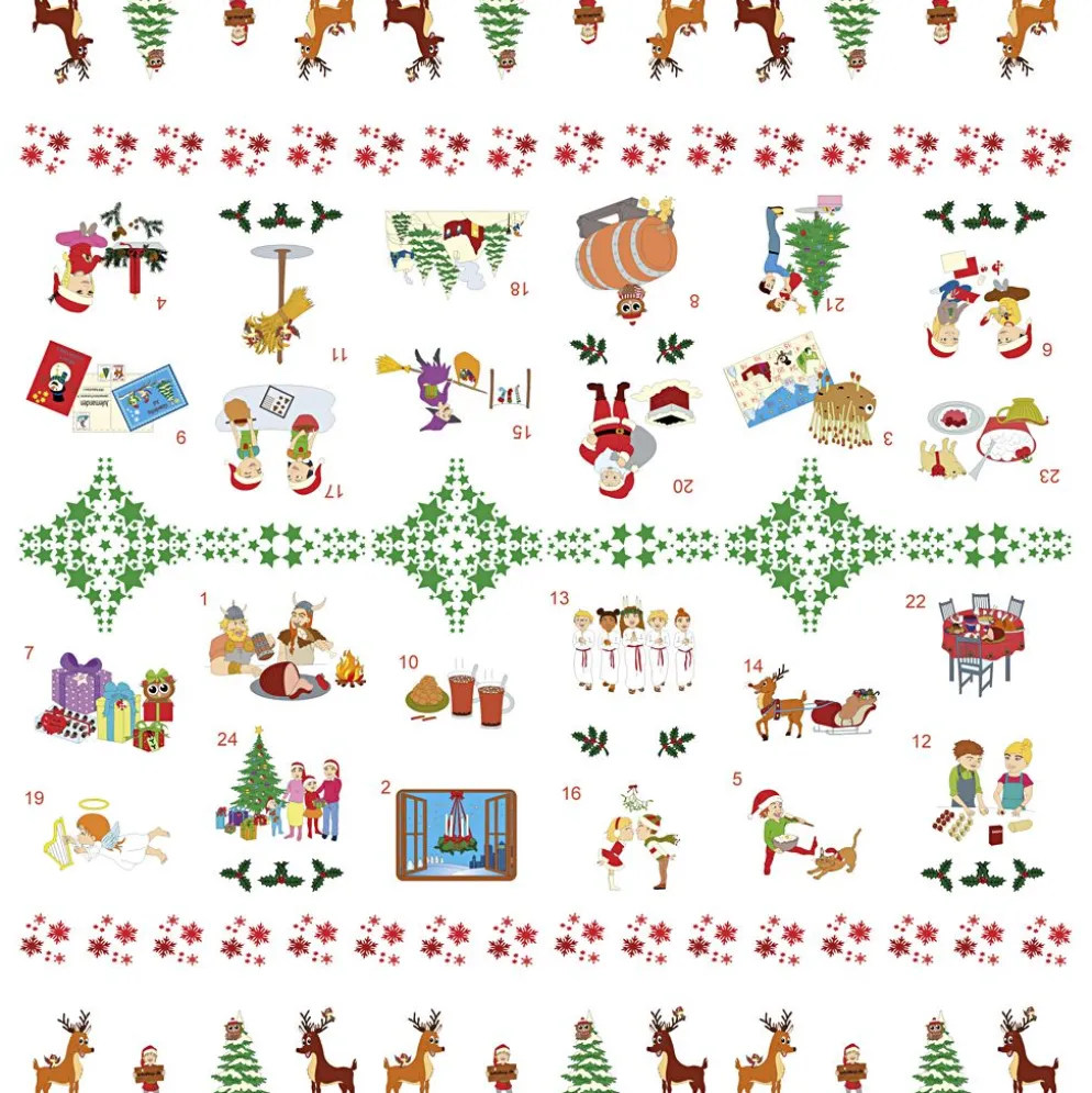 Samtalsduk julkalender, B: 140, 2.50 m/ 1 st.