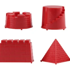 Sandformar, riddarborg, stl. 5,5-8,5 cm, 4 st./ 1 förp.