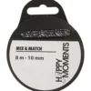 Satinband med tryck, B: 10 mm, svart, 8 m/ 1 rl.