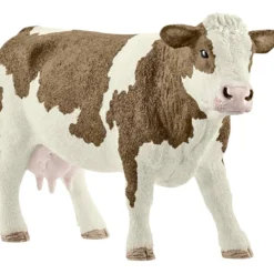 Schleich Bondgårdsdjur, Simmental-ko, stl. 13x4x7,7 cm, 1 st.