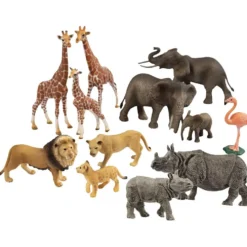Schleich Vilda djur, Afrikansk savann, olika djur, 12 st./ 1 set