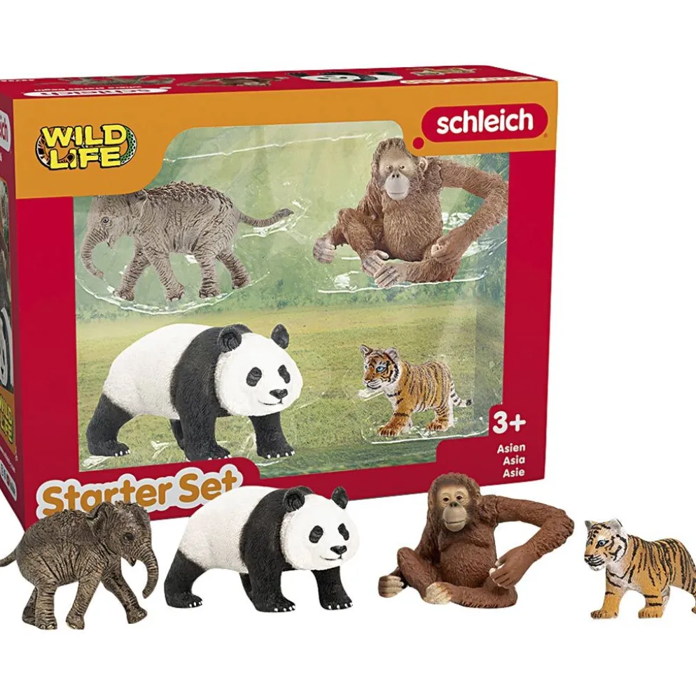 Schleich Vilda djur, Asien startset, 4 st./ 1 förp.