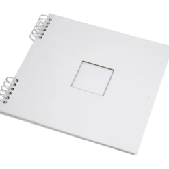 Scrapbok med spiral, stl. 30,5x30,5 cm, 250 g, vit, 1 st.