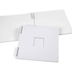 Scrapbok med spiral, stl. 30,5x30,5 cm, 250 g, vit, 1 st.