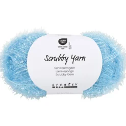 Scrubbygarn, L: 90 M, blå, 50 g/ 1 nystan