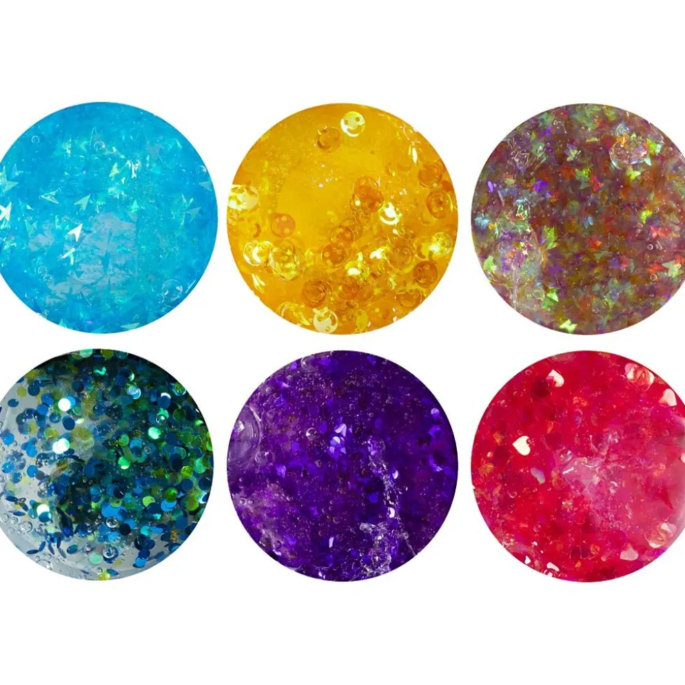 Sequin Clay, blå/grön harmoni, lila/pink harmoni, 6x60 g/ 1 förp.