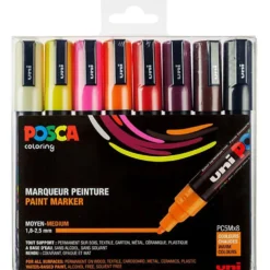 Set med Posca Markers, PC-5M, nr. PC-5M, varmfärger, 8 st./ 1 förp.