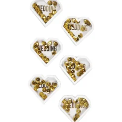 Shaker stickers, D: 4 mm, L: 32 mm, B: 38 mm, vit, 6 st./ 1 förp.