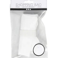 Shopping bag, stl. 37x37 cm, vit, 1 st.