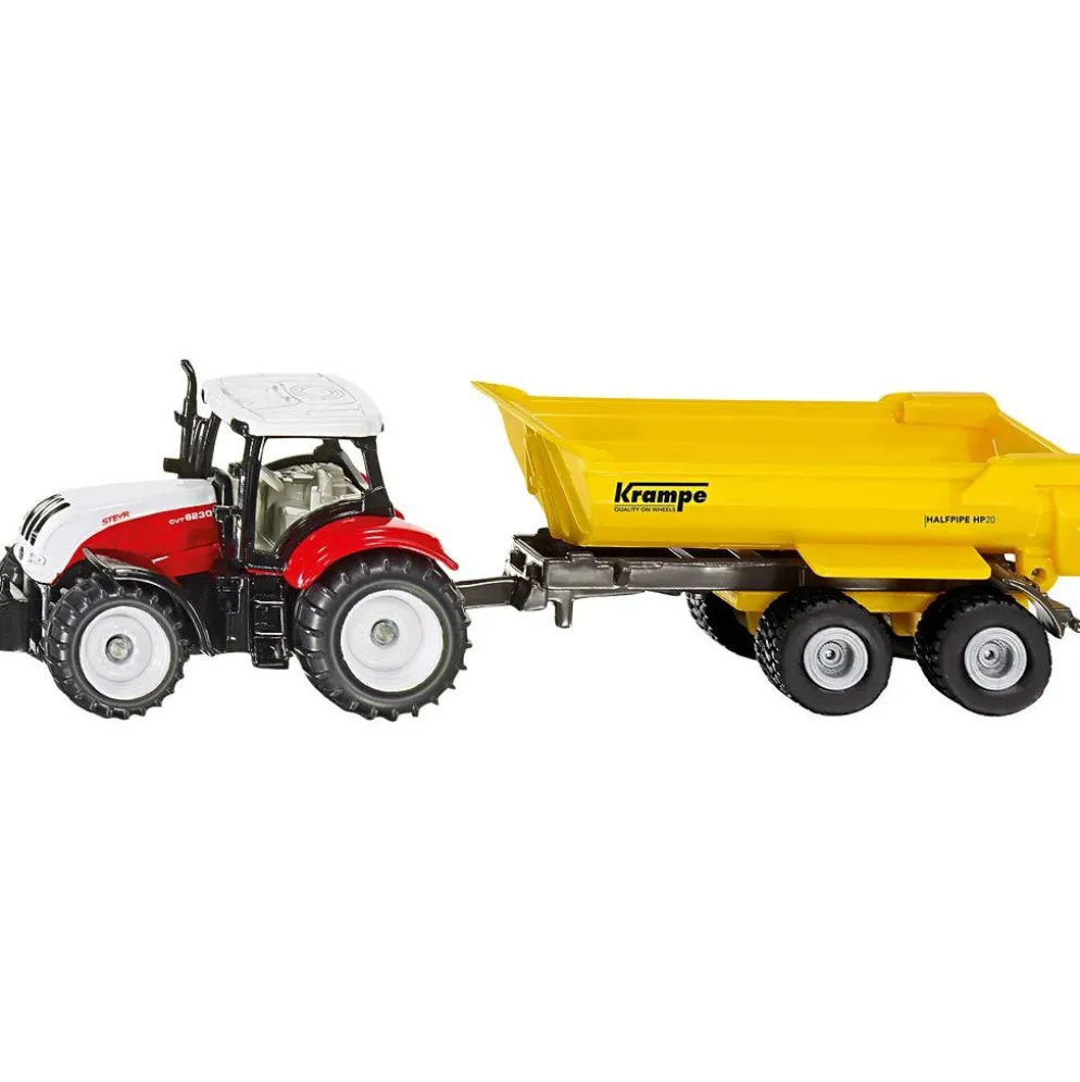 Siku Traktor med släp, H: 78 mm, L: 197 mm, B: 39 mm, 2 delar/ 1 förp.