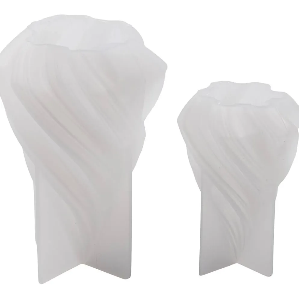 Silikonform, Julgranar, H: 8+11 cm, Dia. 5+7 cm, 2 st./ 1 förp.