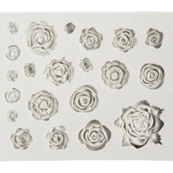Silikonform, Rosor, H: 0,5-1 cm, L: 0,8-4 cm, 1 st.