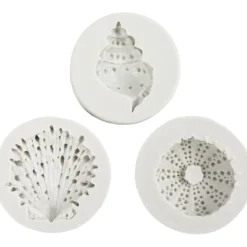 Silikonform, Sjöborre, snäcka, skal, H: 1,5-2 cm, Dia. 3,5-6 cm, 3 st./ 1 förp.